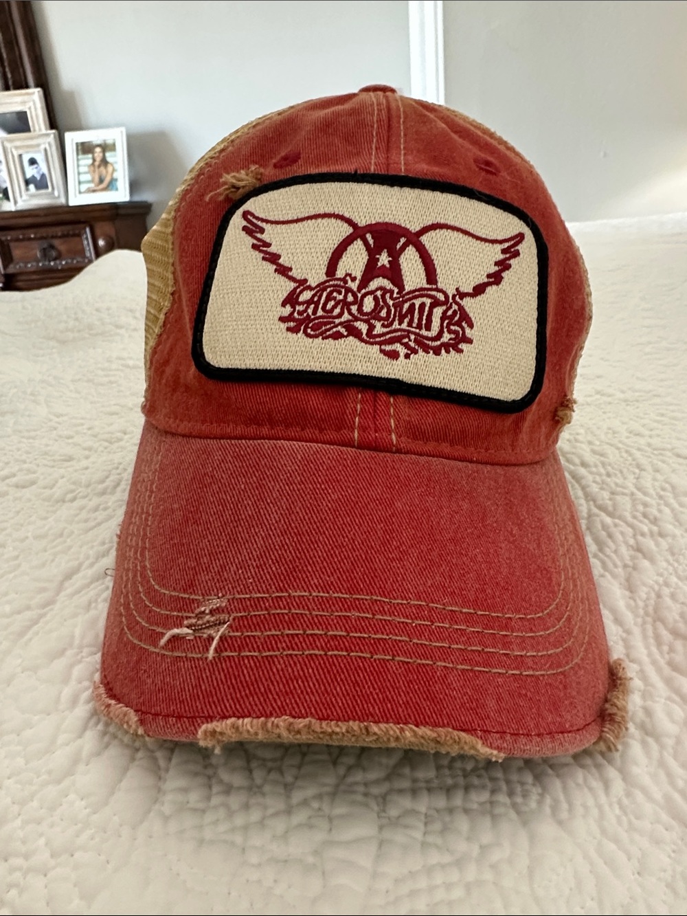 Angry Minnow Vintage Aerosmith Red Wing Trucker Hat RARE - Picture 3 of 10